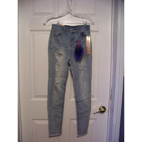 Women's Tinsel Town Distressed Denim Jeans - Size 3 - Picture 1 of 2
